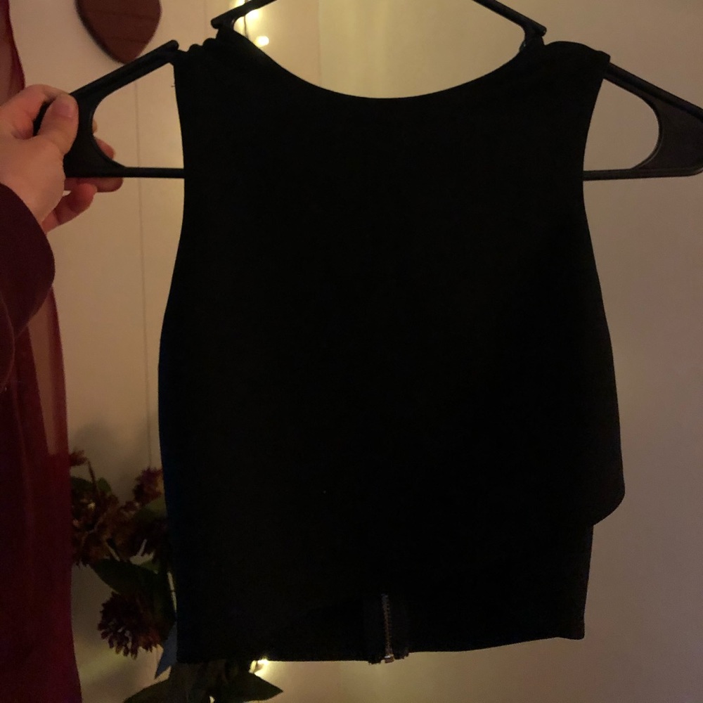 Beautiful black elegant blouse and crop top